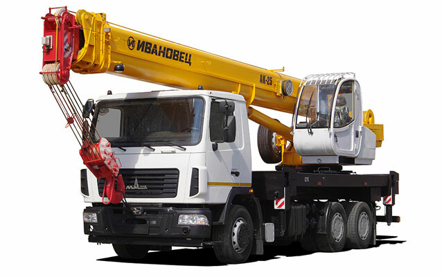 Автокран на шасси МАЗ (Ивановец)